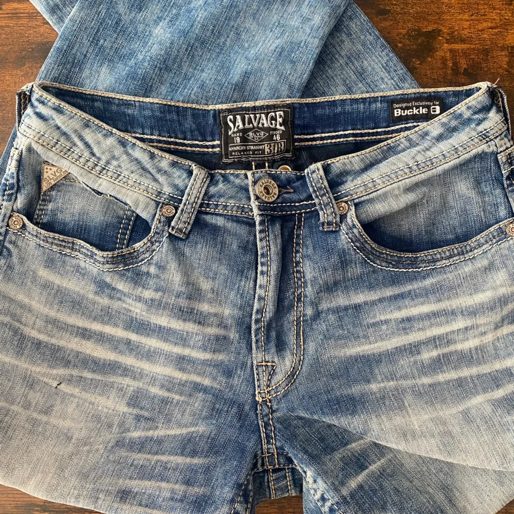 Salvage Blue Denim Anarchy Jeans - Picture 5 of 11